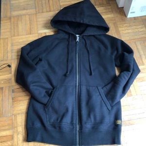 Sitka zip up hoodie black Organic cotton